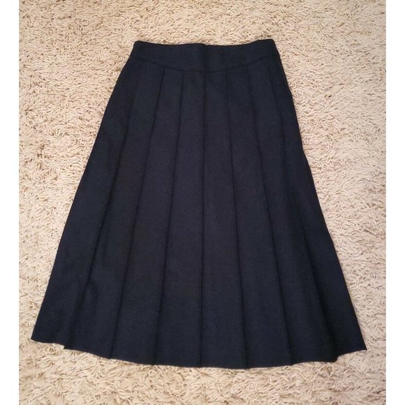VTG NWT MARC JACOBS 100% Wool Black Pleated A-Line Maxi Skirt Size 10 Barneys NY - Picture 2 of 6
